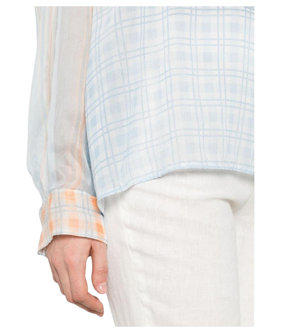 ERMANNO SCERVINO Голубая хлопковая рубашка, фото 2