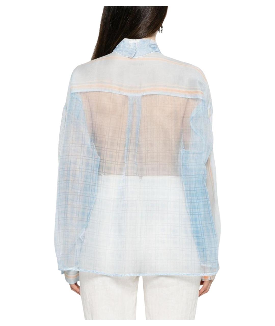 ERMANNO SCERVINO Голубая хлопковая рубашка, фото 3