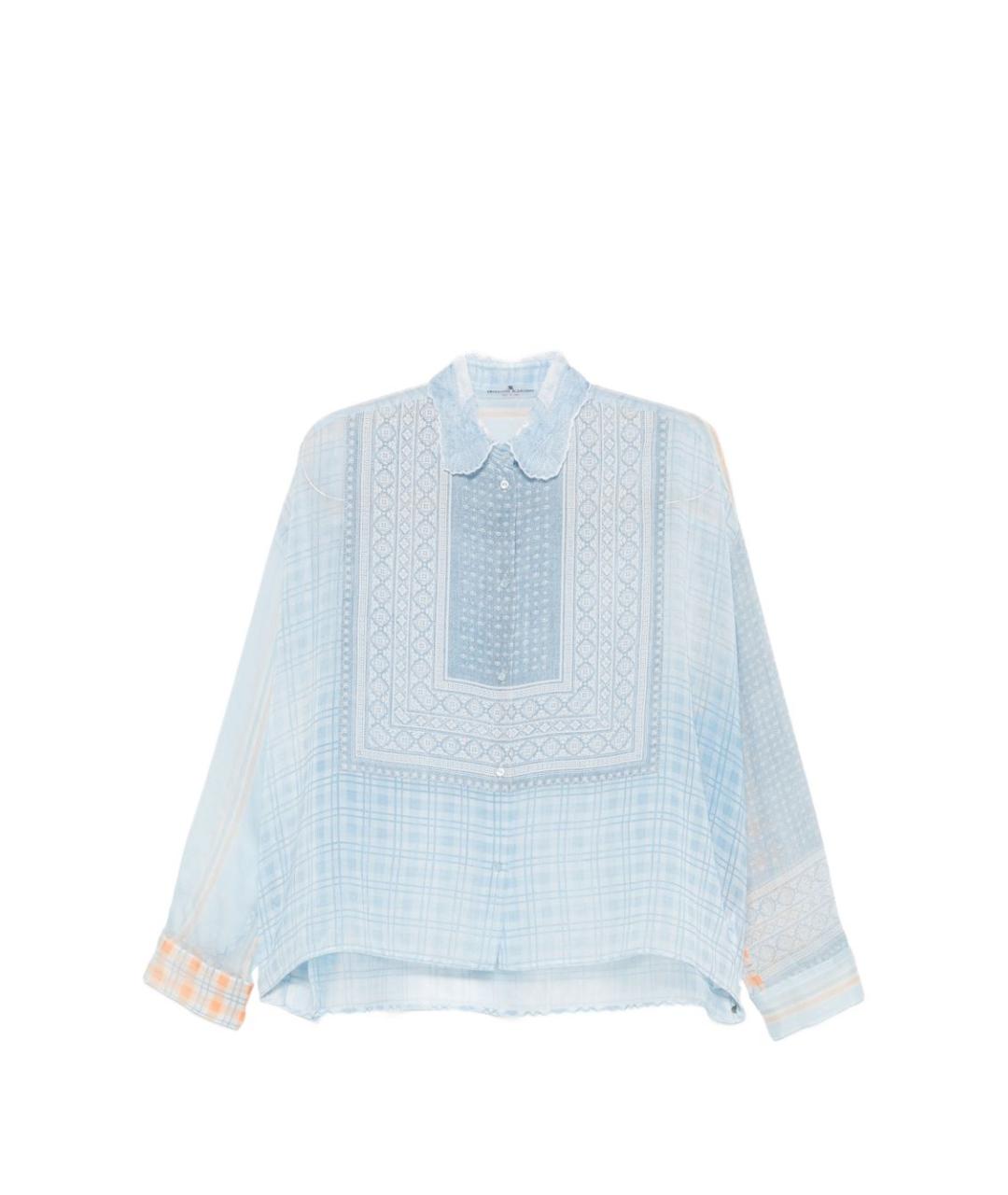 ERMANNO SCERVINO Голубая хлопковая рубашка, фото 1