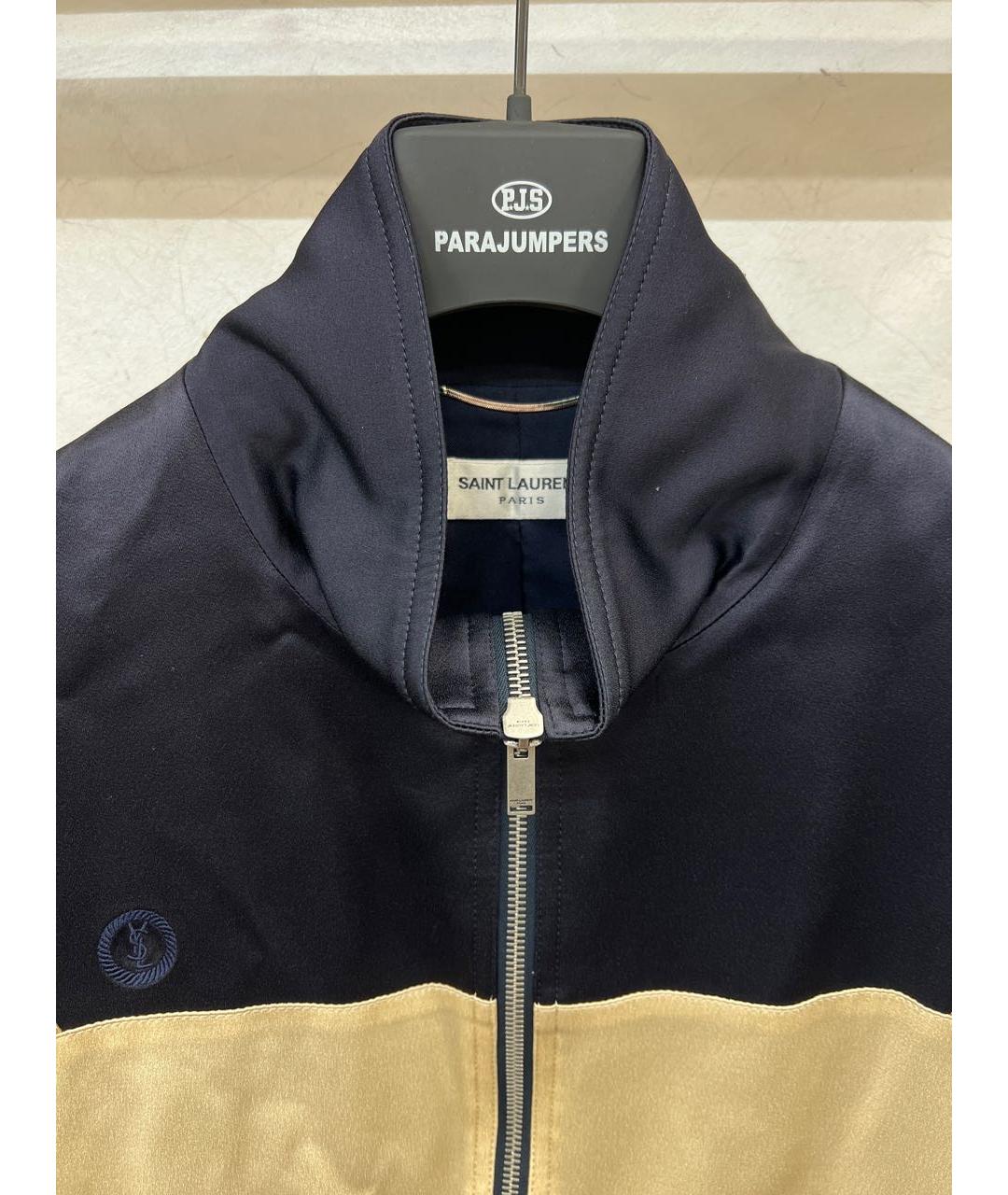 SAINT LAURENT Темно-синяя ацетатная куртка, фото 4