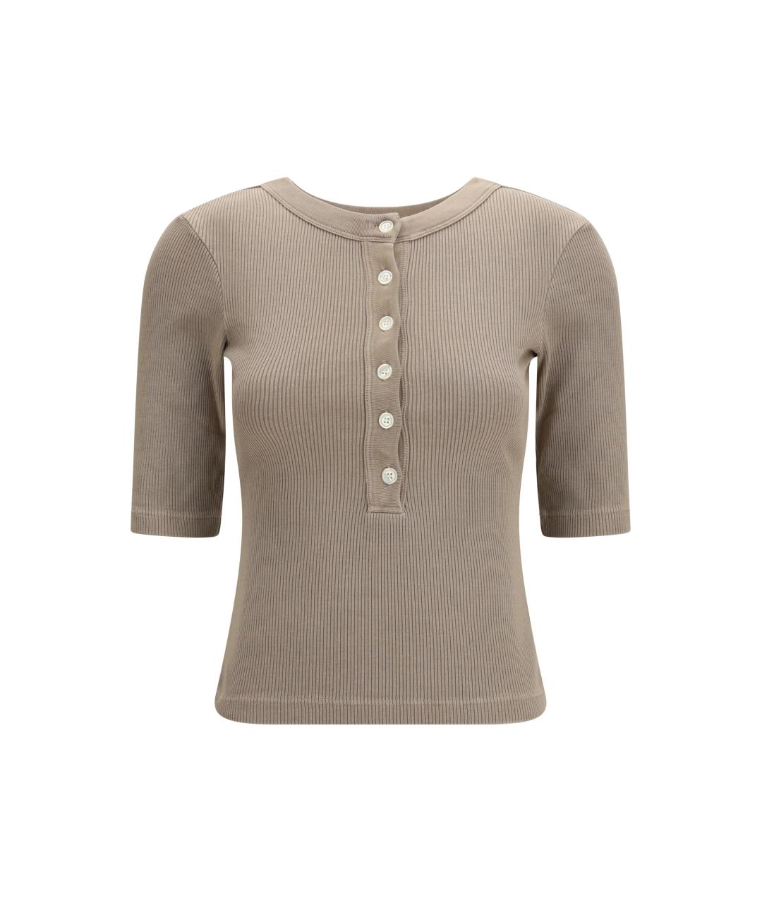 Citizien Of Humanity Бежевая хлопковая футболка, фото 1