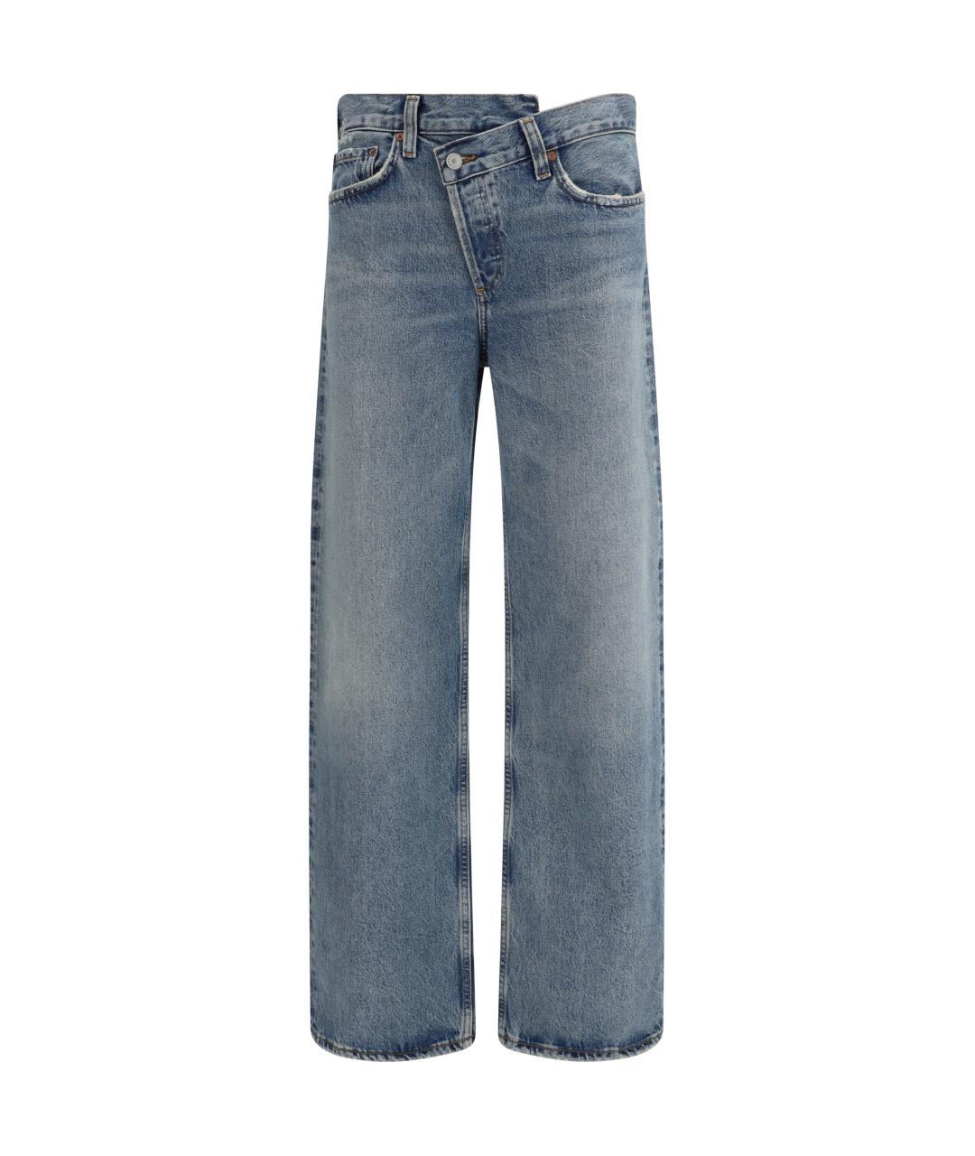 AGOLDE Синие хлопковые прямые джинсы, фото 1