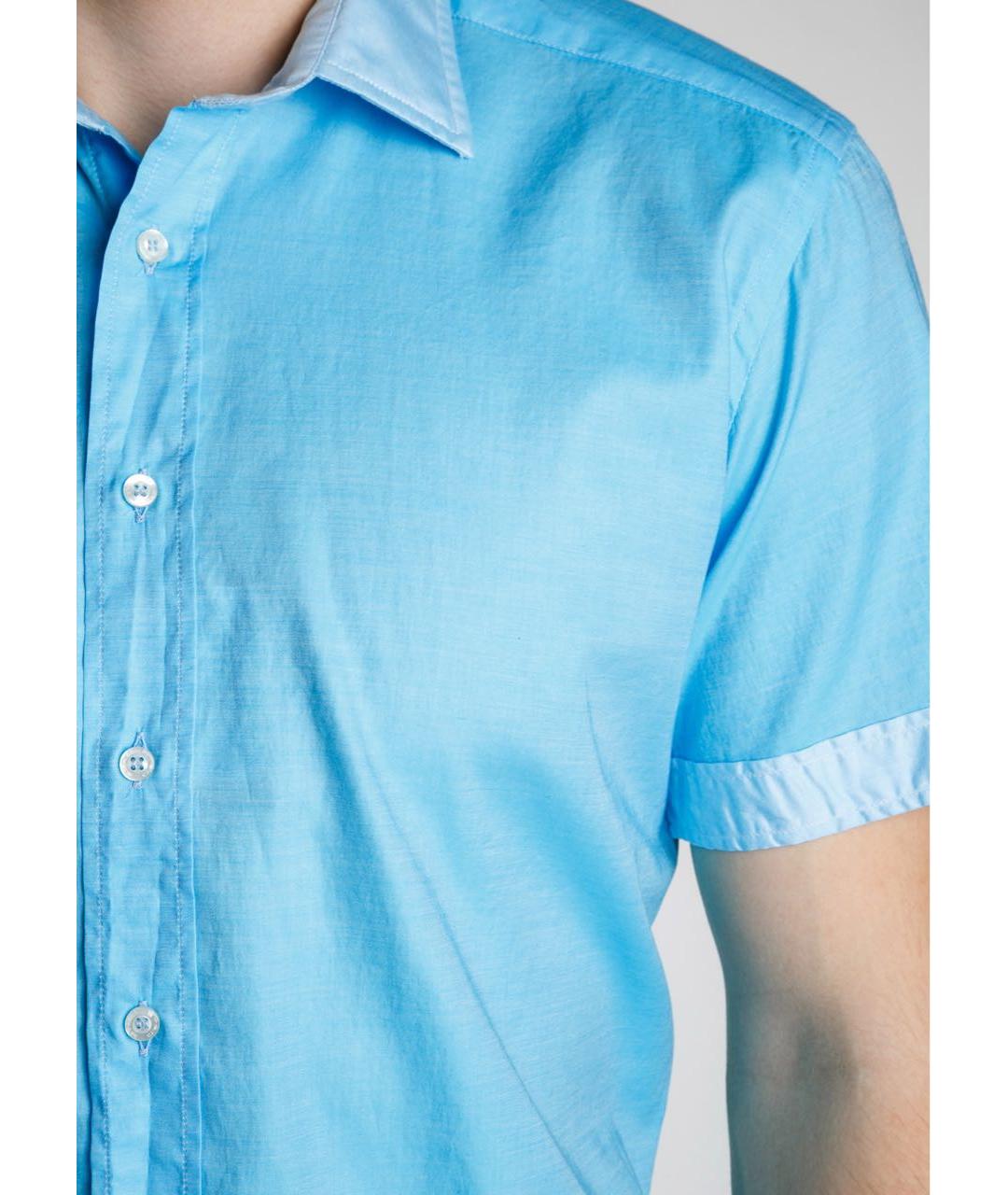 ETRO Голубая хлопковая классическая рубашка, фото 4