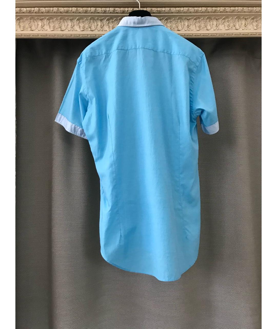 ETRO Голубая хлопковая классическая рубашка, фото 7