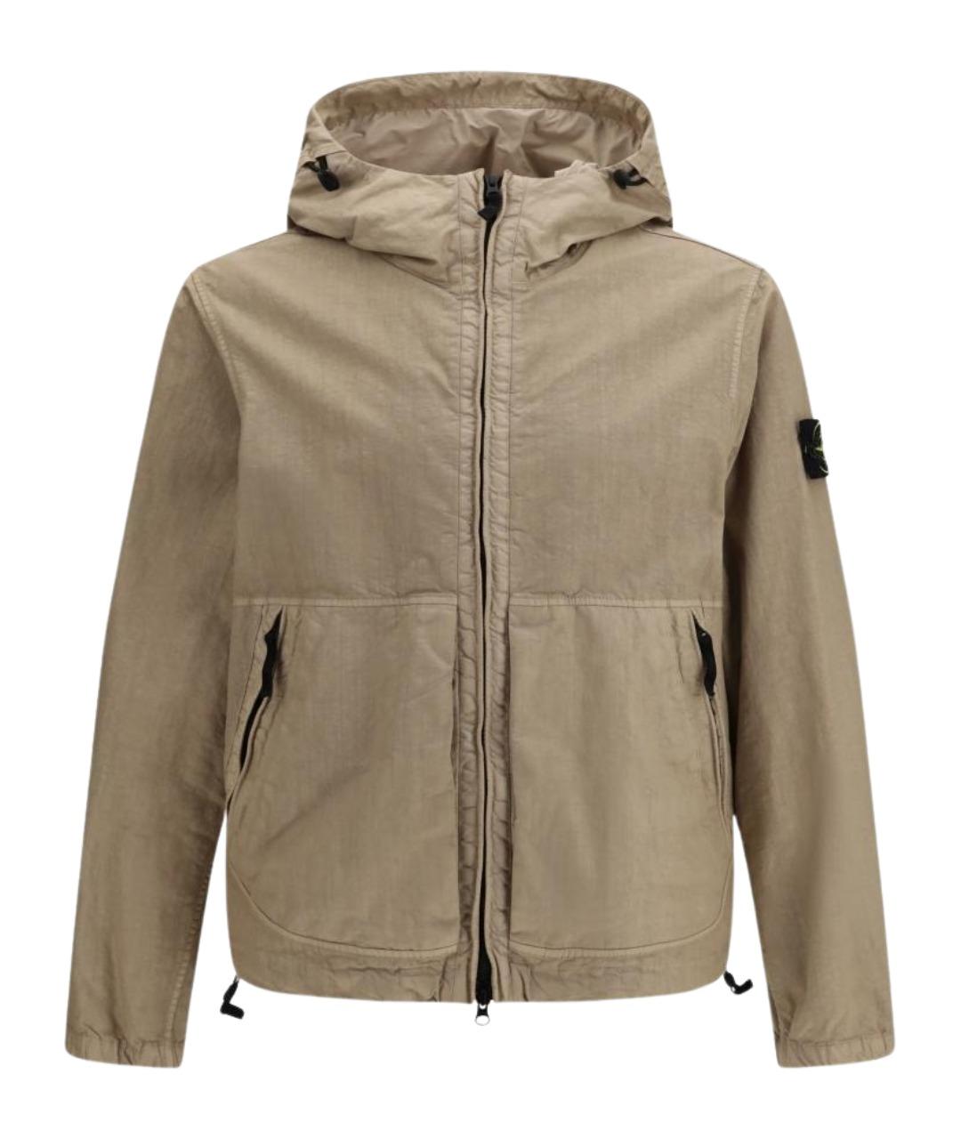 STONE ISLAND Бежевая полиамидовая куртка, фото 1