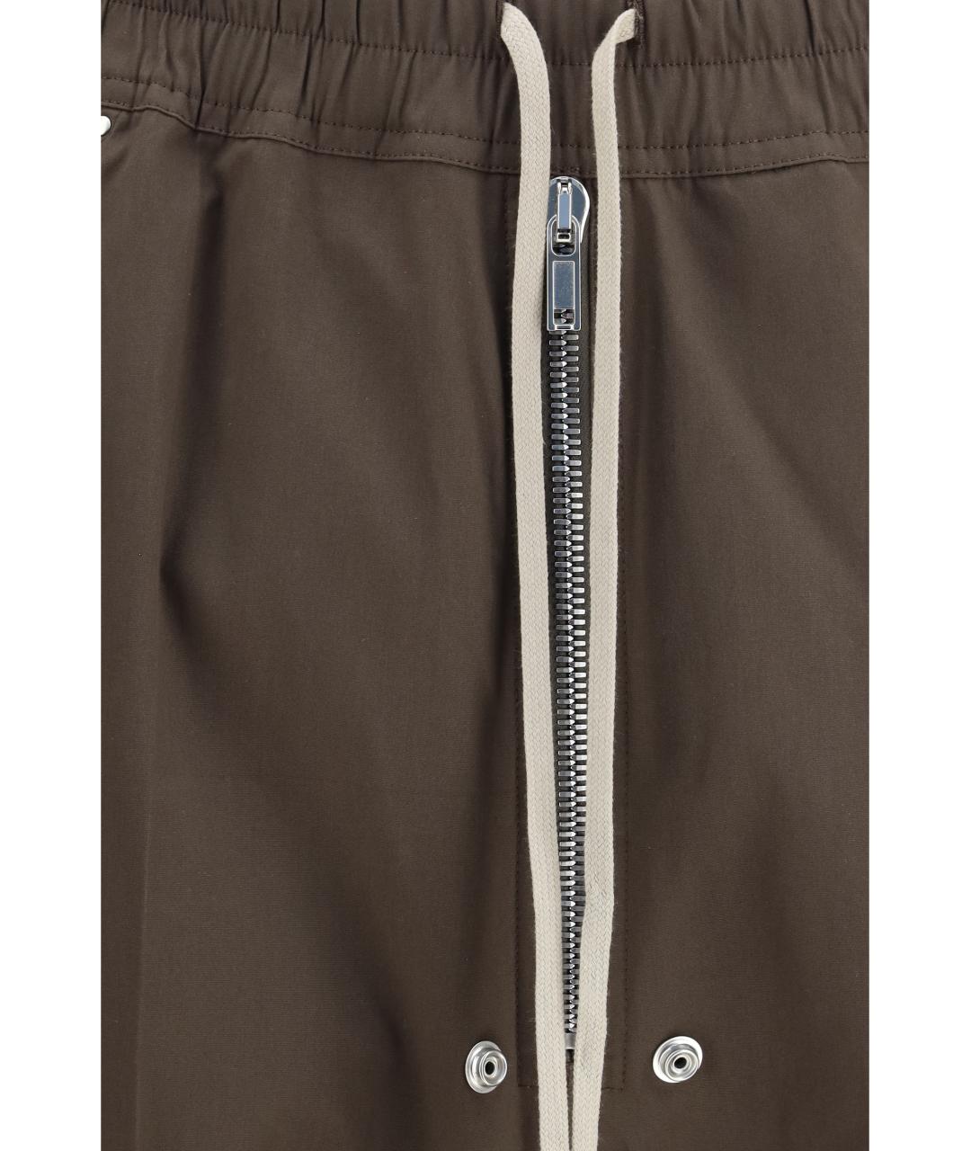 RICK OWENS Серые хлопковые повседневные брюки, фото 3