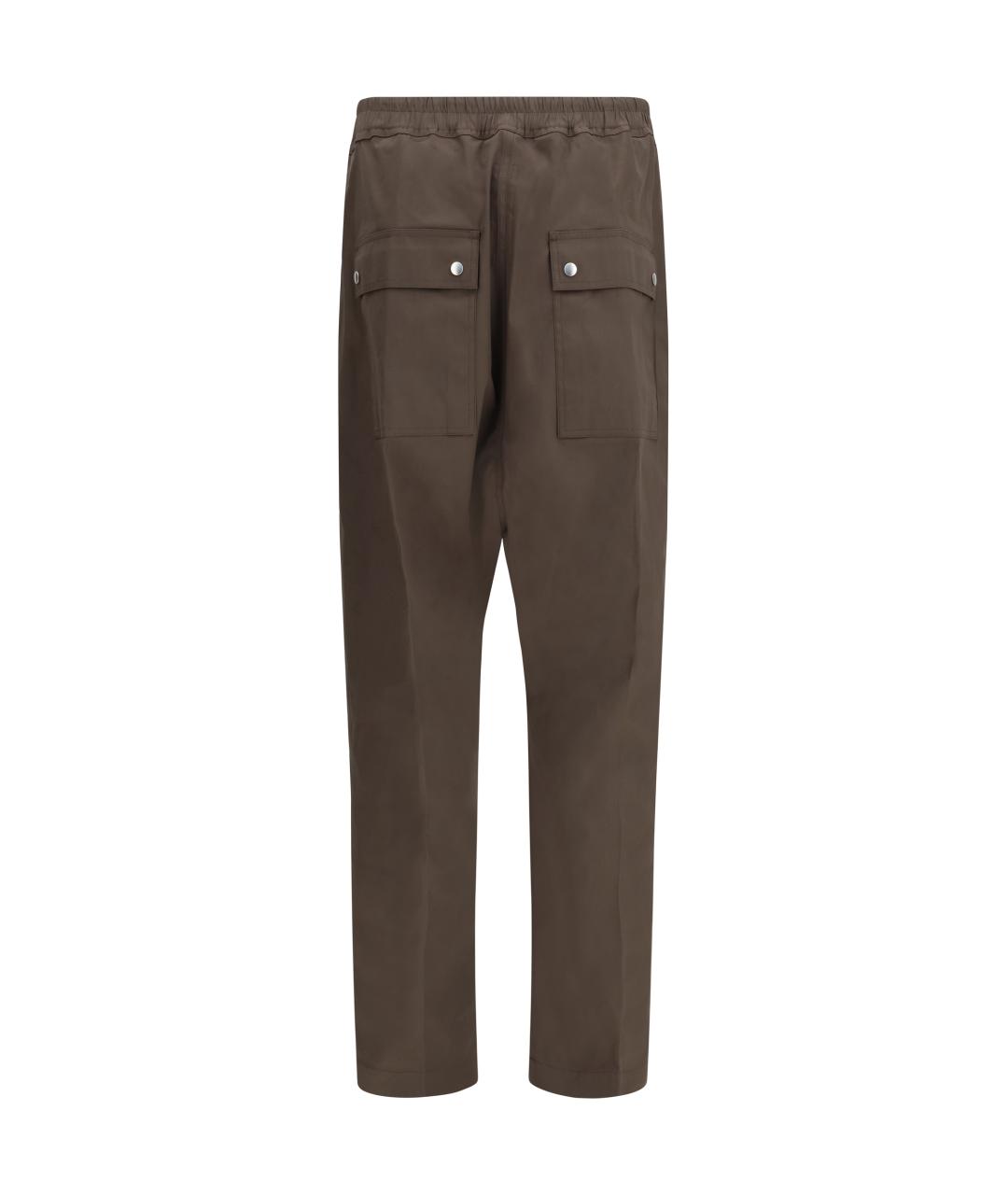 RICK OWENS Серые хлопковые повседневные брюки, фото 2