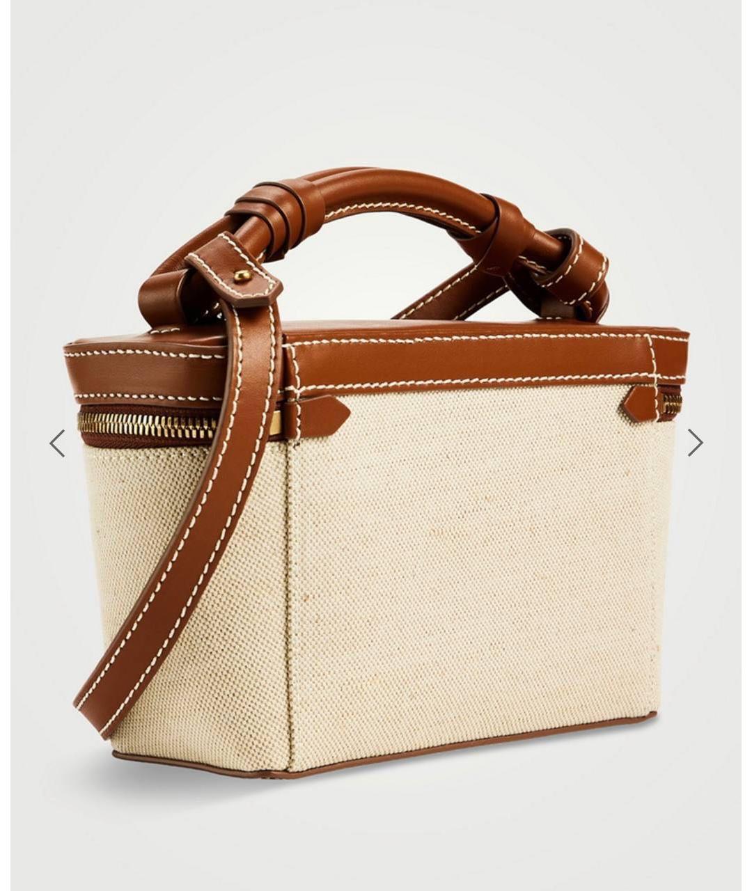 BALMAIN Коричневая кожаная сумка с короткими ручками, фото 4