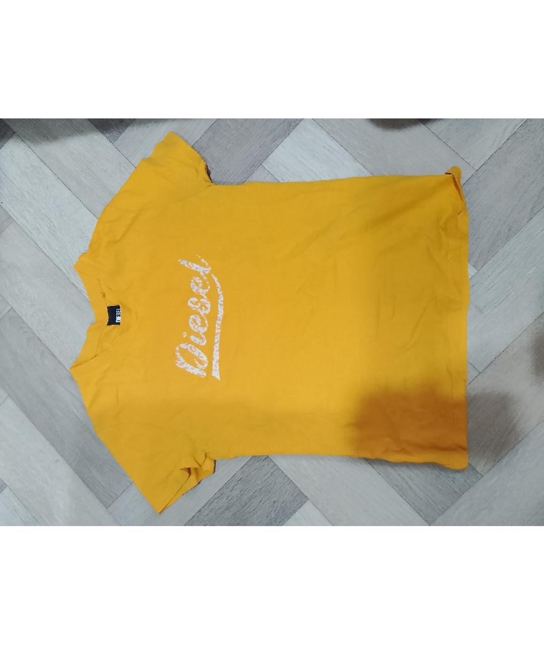 DIESEL Желтая футболка, фото 8