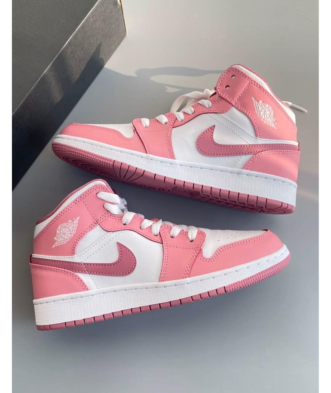 JORDAN Розовые кожаные кроссовки, фото 2