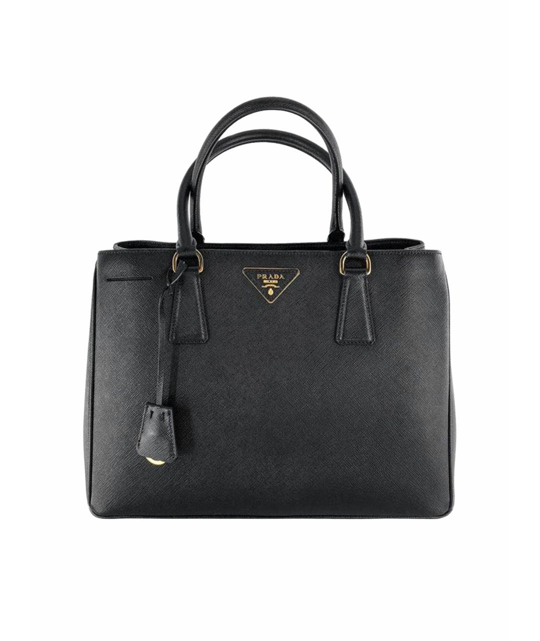 PRADA Черная кожаная сумка тоут, фото 1