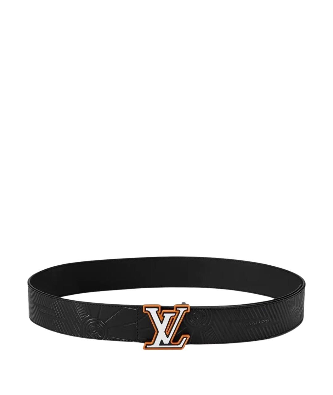 LOUIS VUITTON Черный кожаный ремень, фото 1