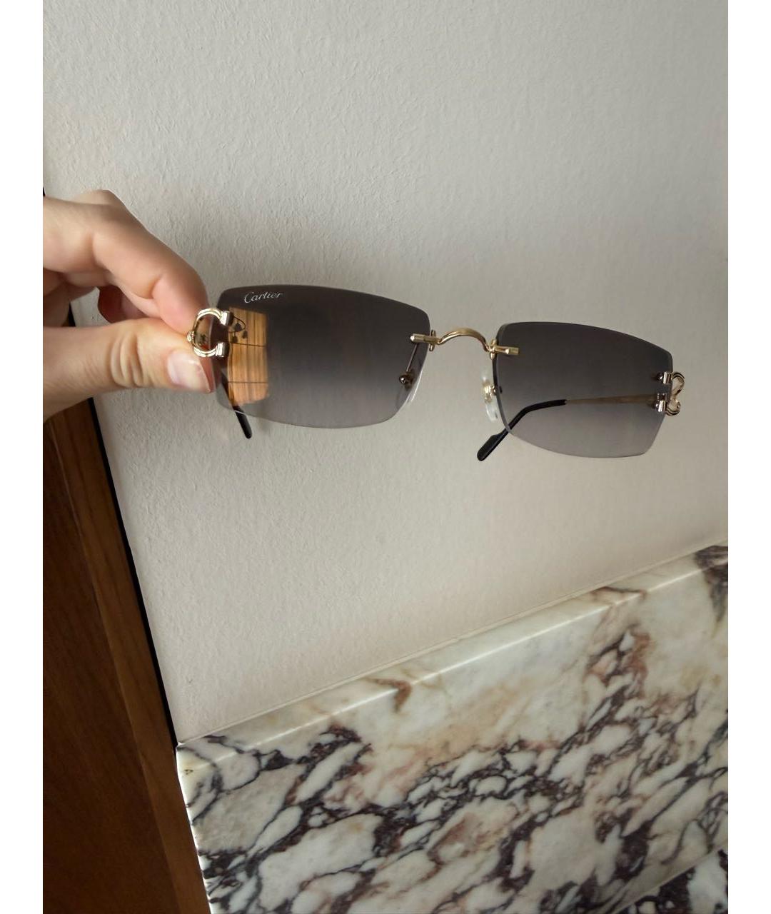 CARTIER Мульти металлические солнцезащитные очки, фото 4