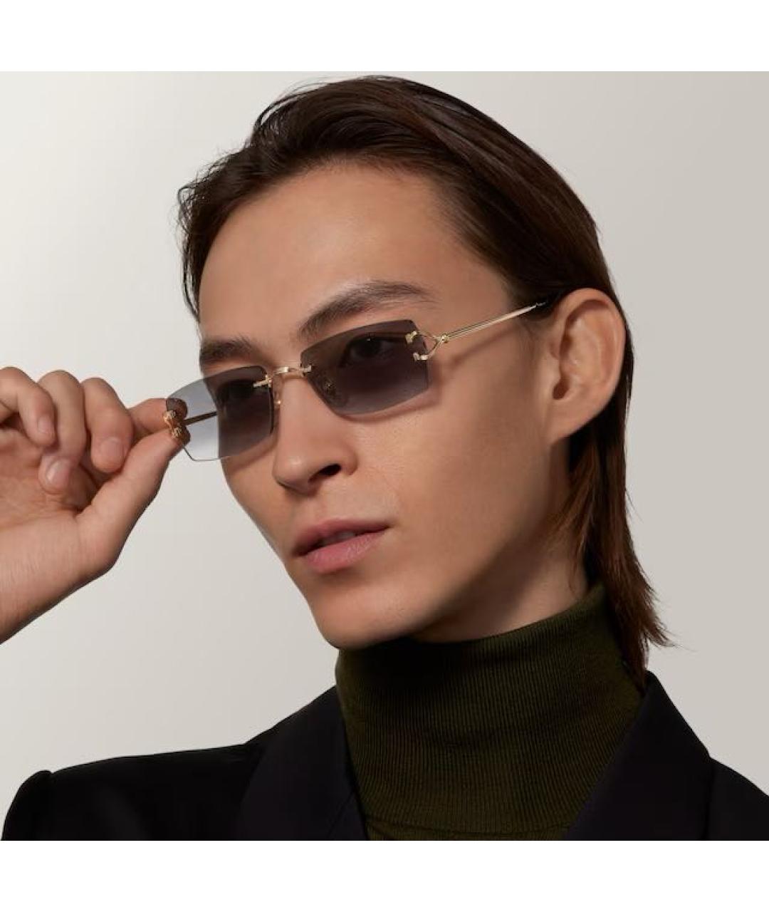 CARTIER Мульти металлические солнцезащитные очки, фото 3