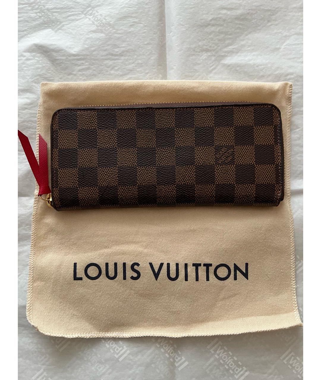 LOUIS VUITTON Коричневый кошелек, фото 7
