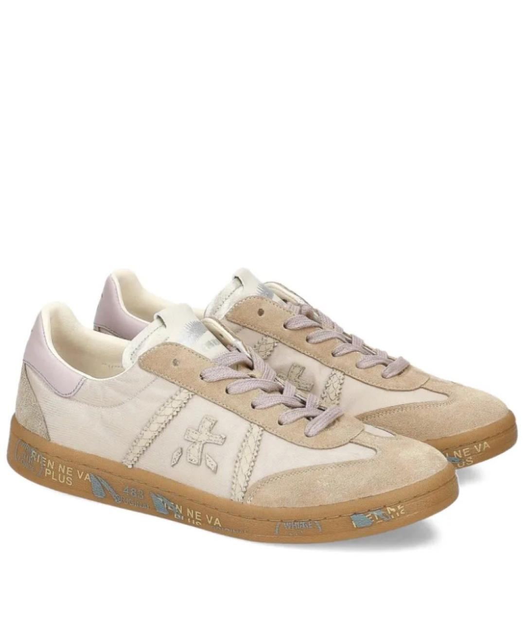 PREMIATA Бежевые замшевые кроссовки, фото 7