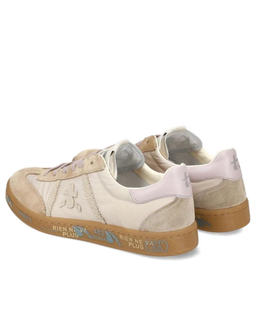 PREMIATA Бежевые замшевые кроссовки, фото 4