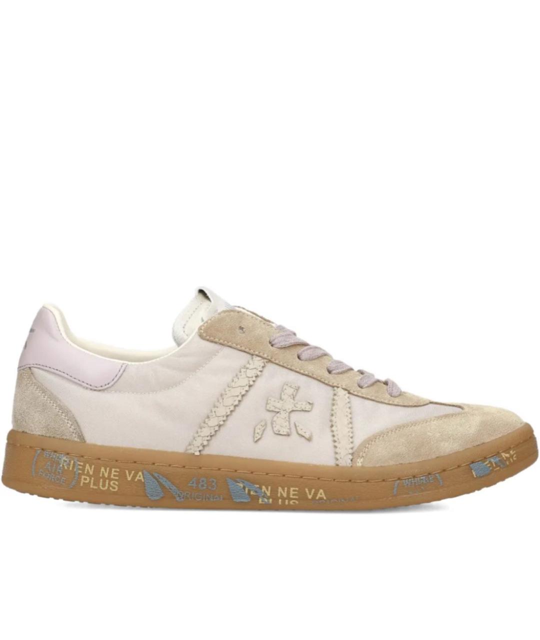 PREMIATA Бежевые замшевые кроссовки, фото 8