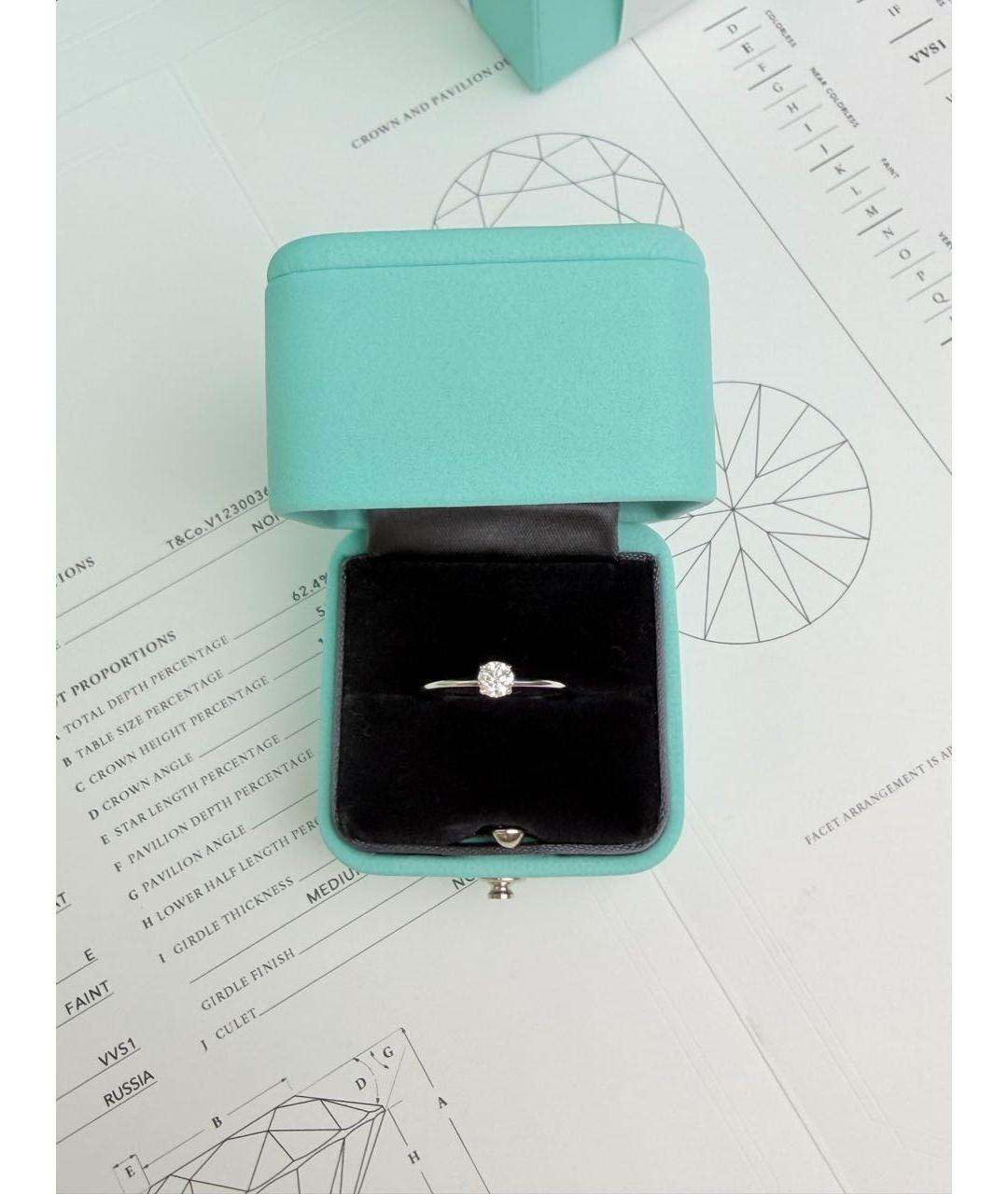 TIFFANY&CO Белое платиновое кольцо, фото 4