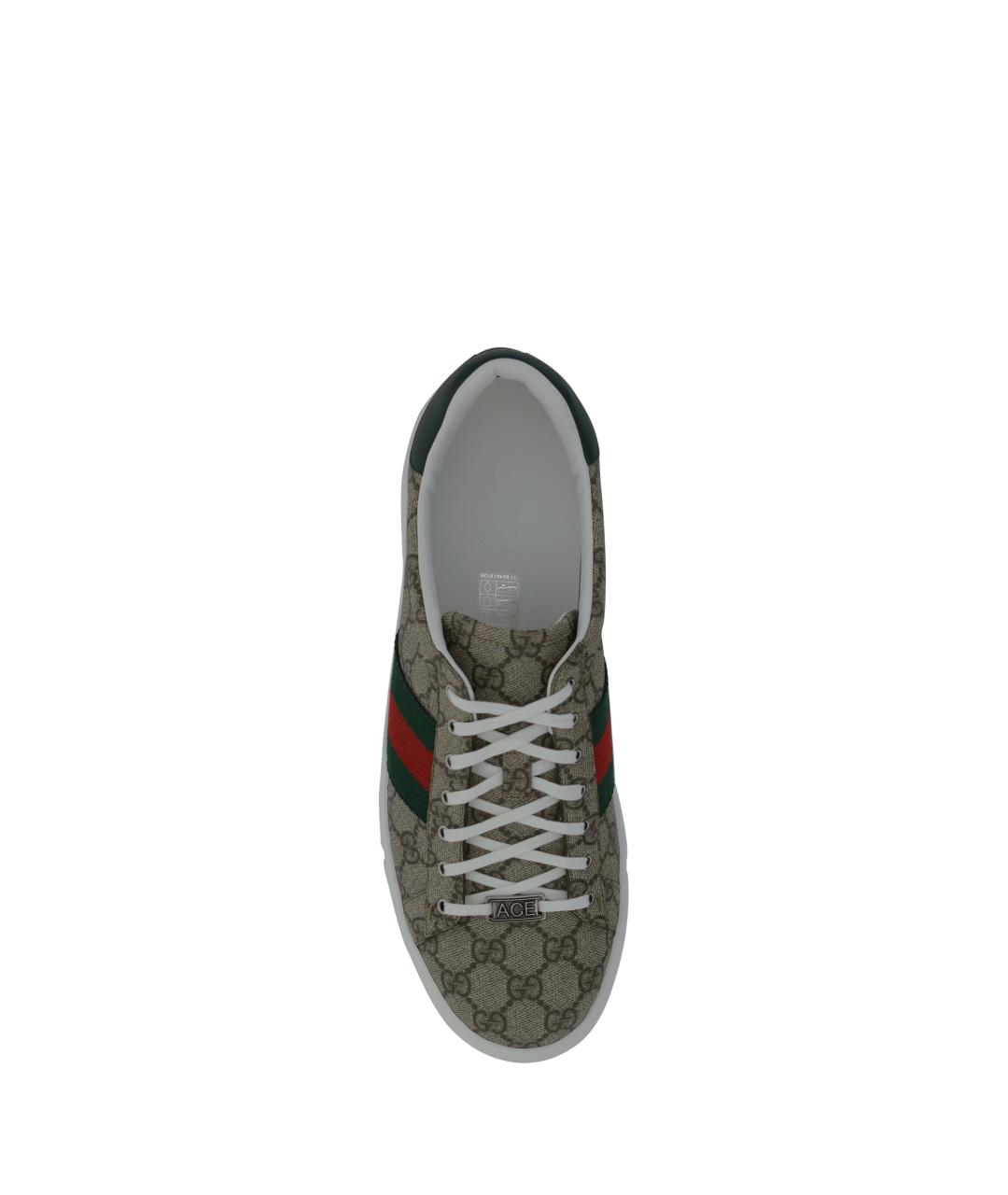 GUCCI Бежевые низкие кроссовки / кеды, фото 4