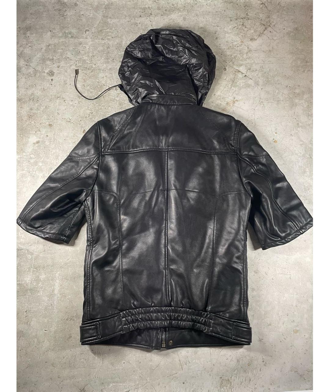 DOLCE&GABBANA Черная кожаная куртка, фото 2