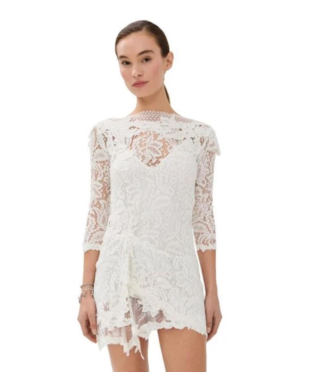 ISABEL MARANT Белое кружевное вечернее платье, фото 7