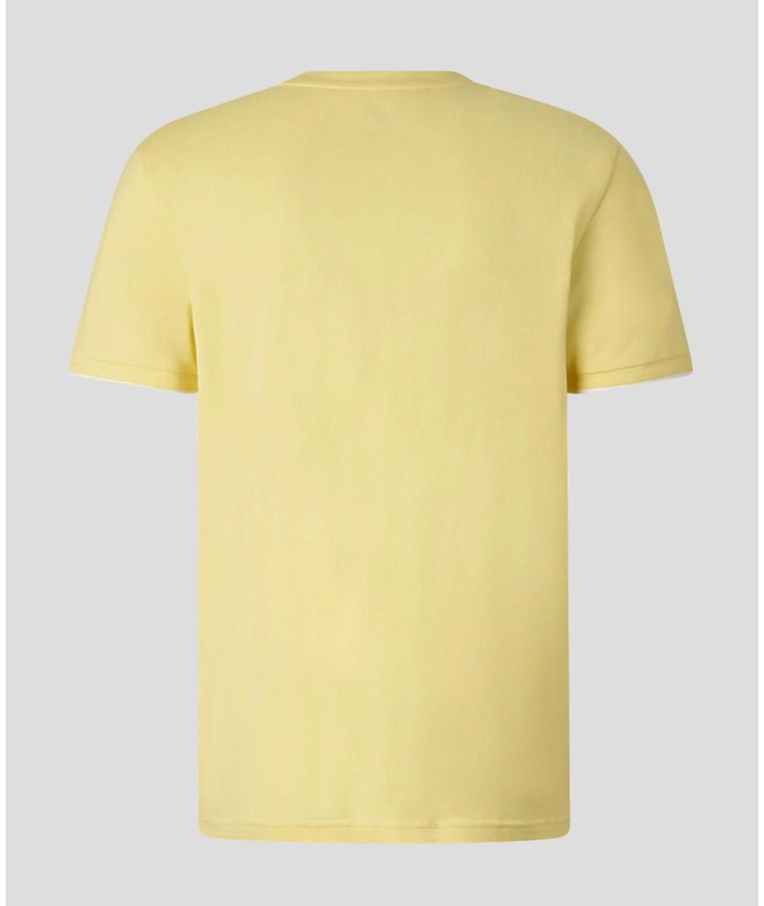 BOGNER Желтая хлопко-эластановая футболка, фото 2