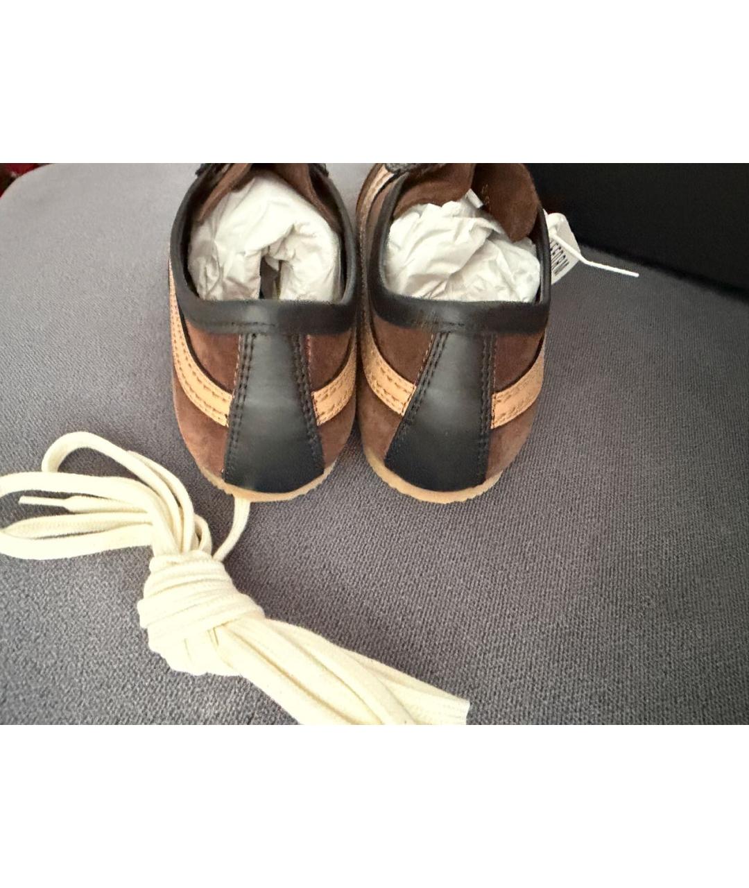 DRIES VAN NOTEN Коричневые замшевые кеды, фото 4