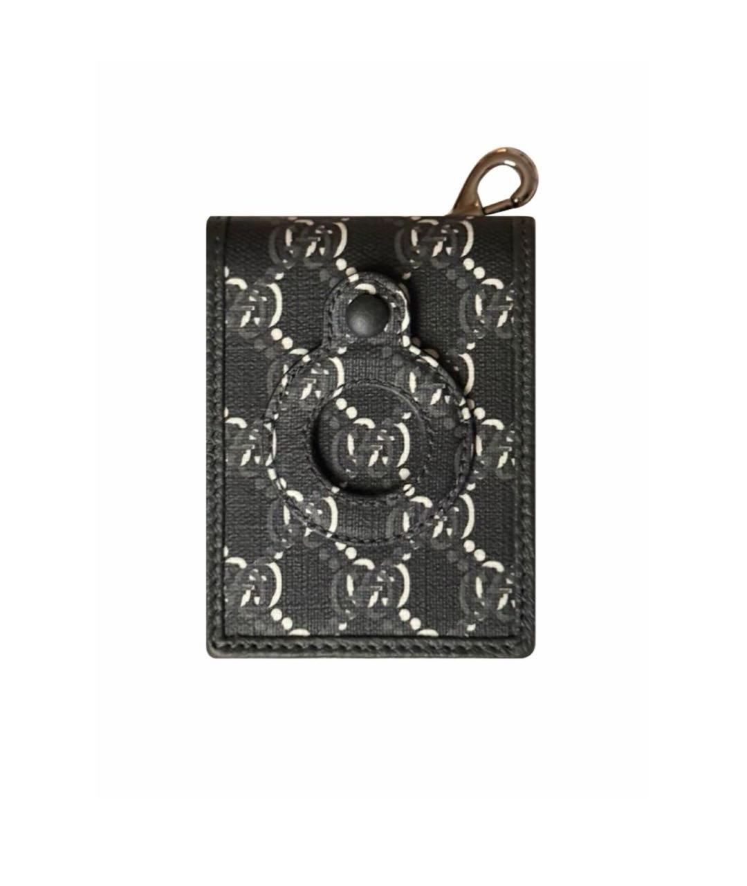 GUCCI Черный кожаный кардхолдер, фото 1