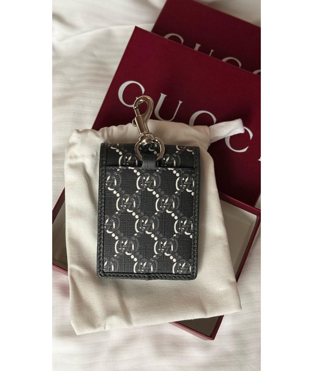 GUCCI Черный кожаный кардхолдер, фото 5