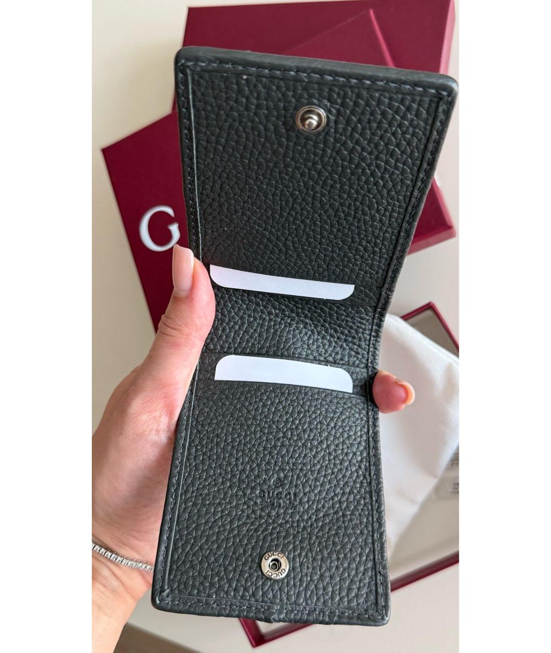 GUCCI Черный кожаный кардхолдер, фото 4