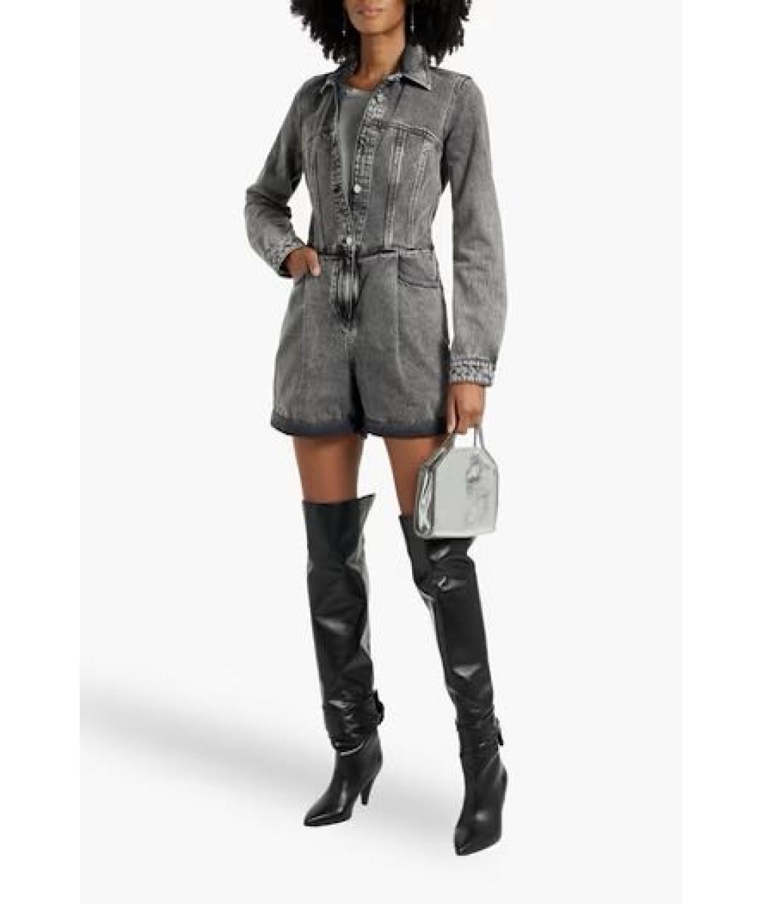 IRO Антрацитовый деним комбинезон, фото 3