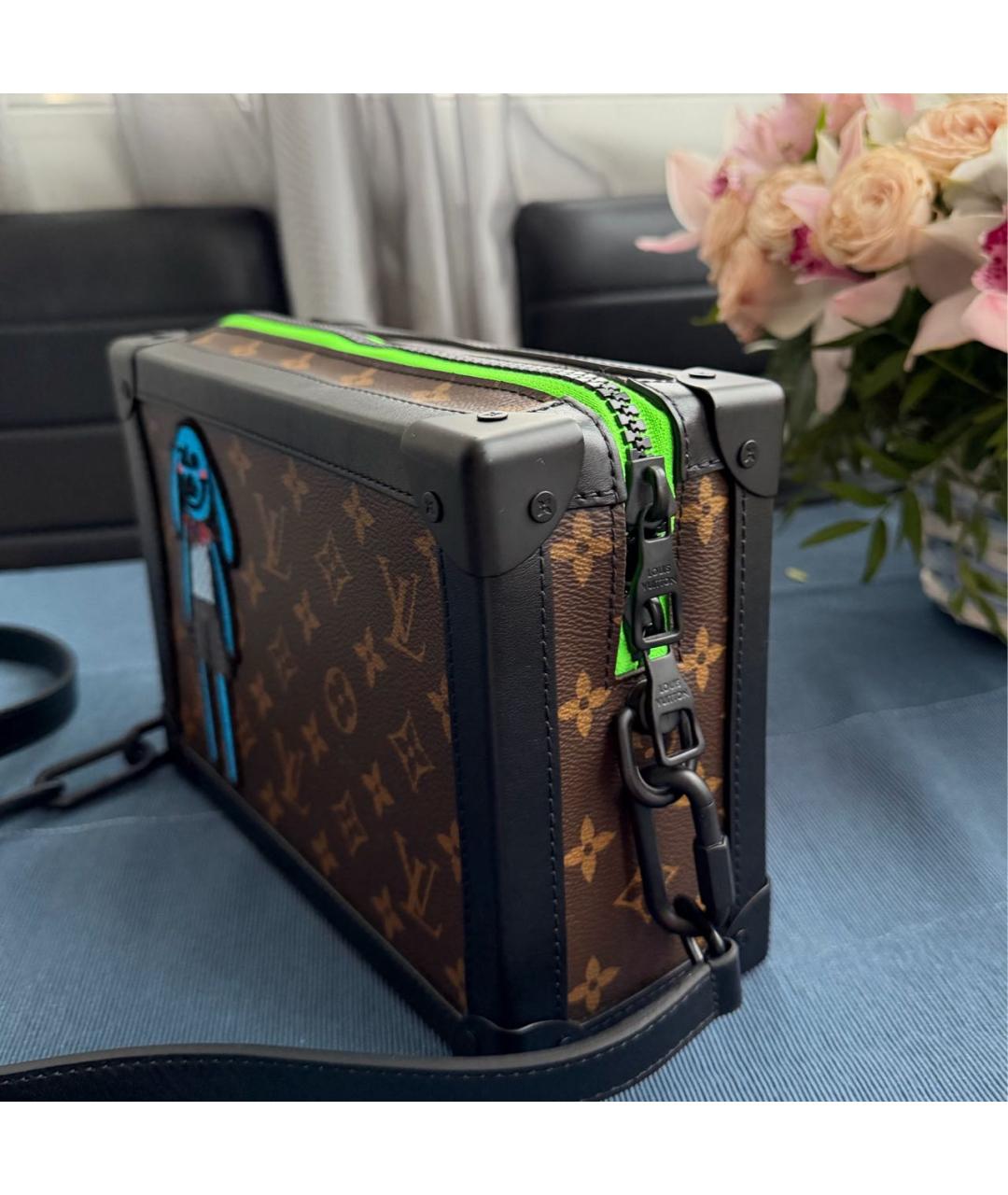 LOUIS VUITTON Коричневая кожаная сумка на плечо, фото 2