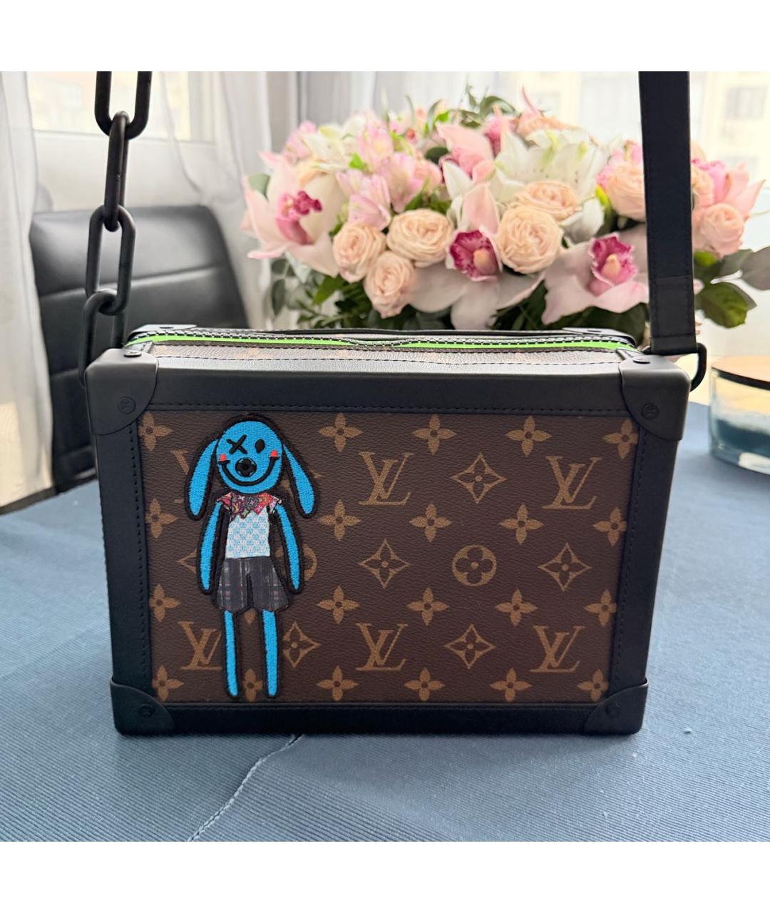 LOUIS VUITTON Коричневая кожаная сумка на плечо, фото 9