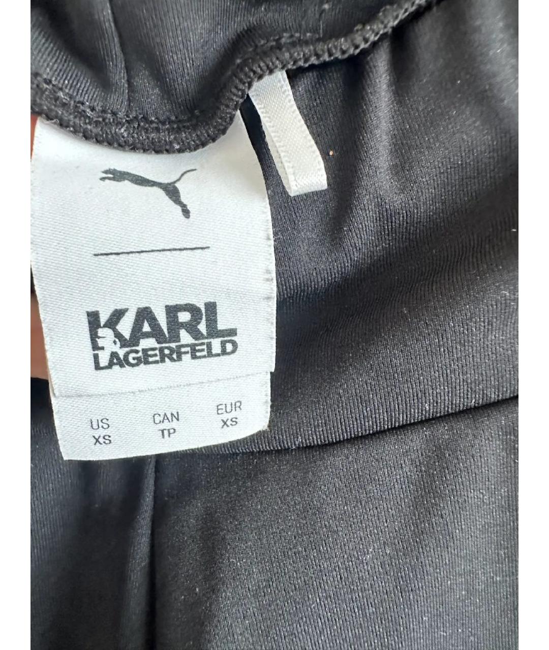 KARL LAGERFELD Черные полиэстеровые спортивные брюки и шорты, фото 3