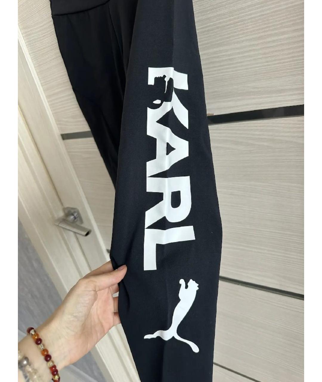 KARL LAGERFELD Черные полиэстеровые спортивные брюки и шорты, фото 7