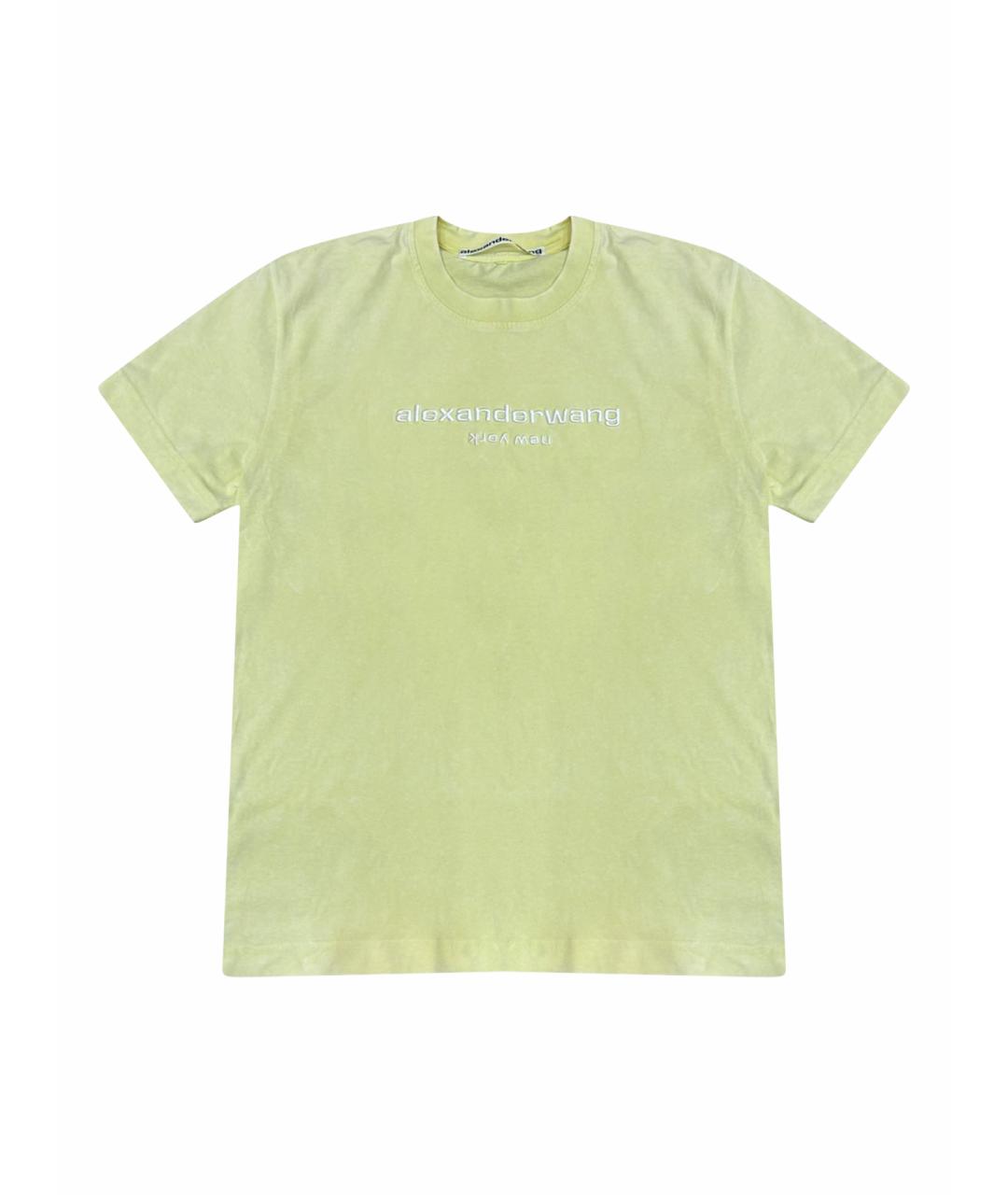 ALEXANDER WANG Желтая хлопковая футболка, фото 1