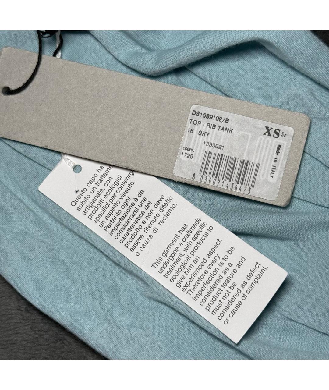 RICK OWENS Голубая майка, фото 5