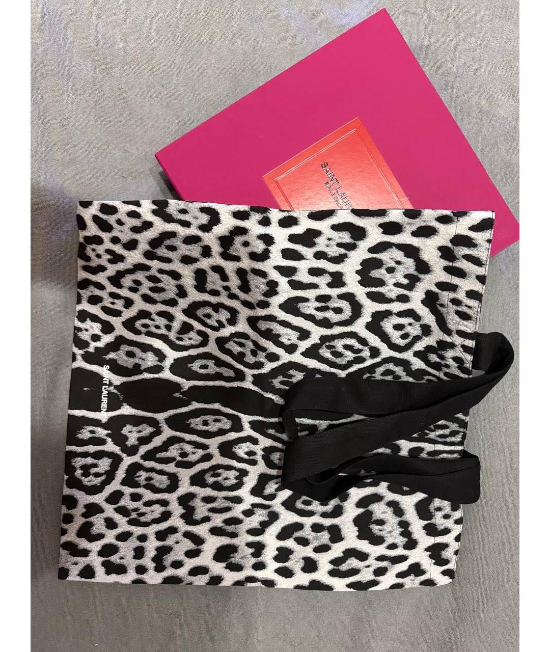 SAINT LAURENT Серая хлопковая сумка тоут, фото 3