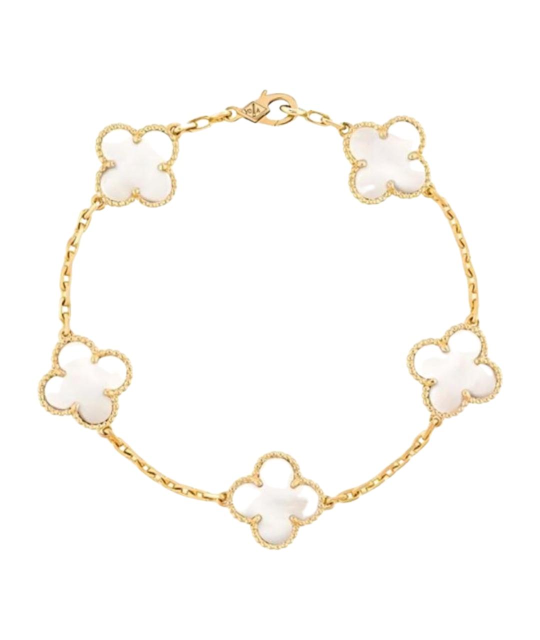 VAN CLEEF & ARPELS Белый браслет из желтого золота, фото 1