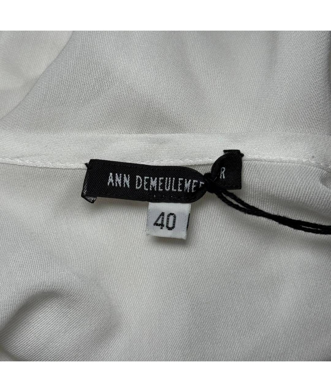ANN DEMEULEMEESTER Белое вискозное повседневное платье, фото 4