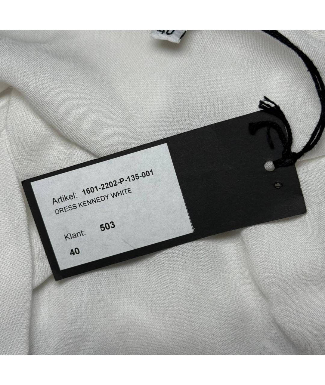 ANN DEMEULEMEESTER Белое вискозное повседневное платье, фото 3