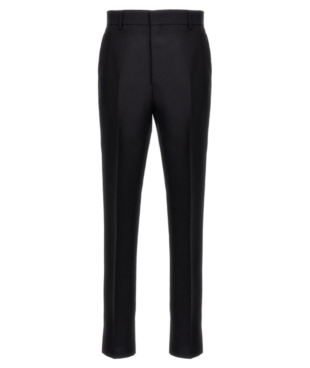 PRADA Темно-синие шерстяные классические брюки, фото 8