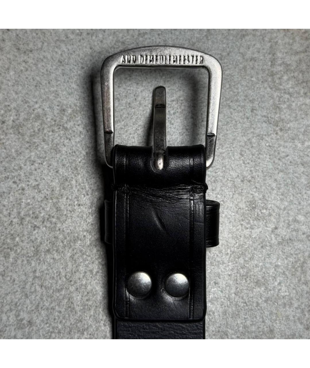 ANN DEMEULEMEESTER Черный кожаный ремень, фото 3