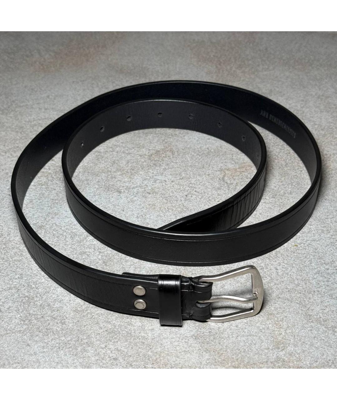 ANN DEMEULEMEESTER Черный кожаный ремень, фото 10