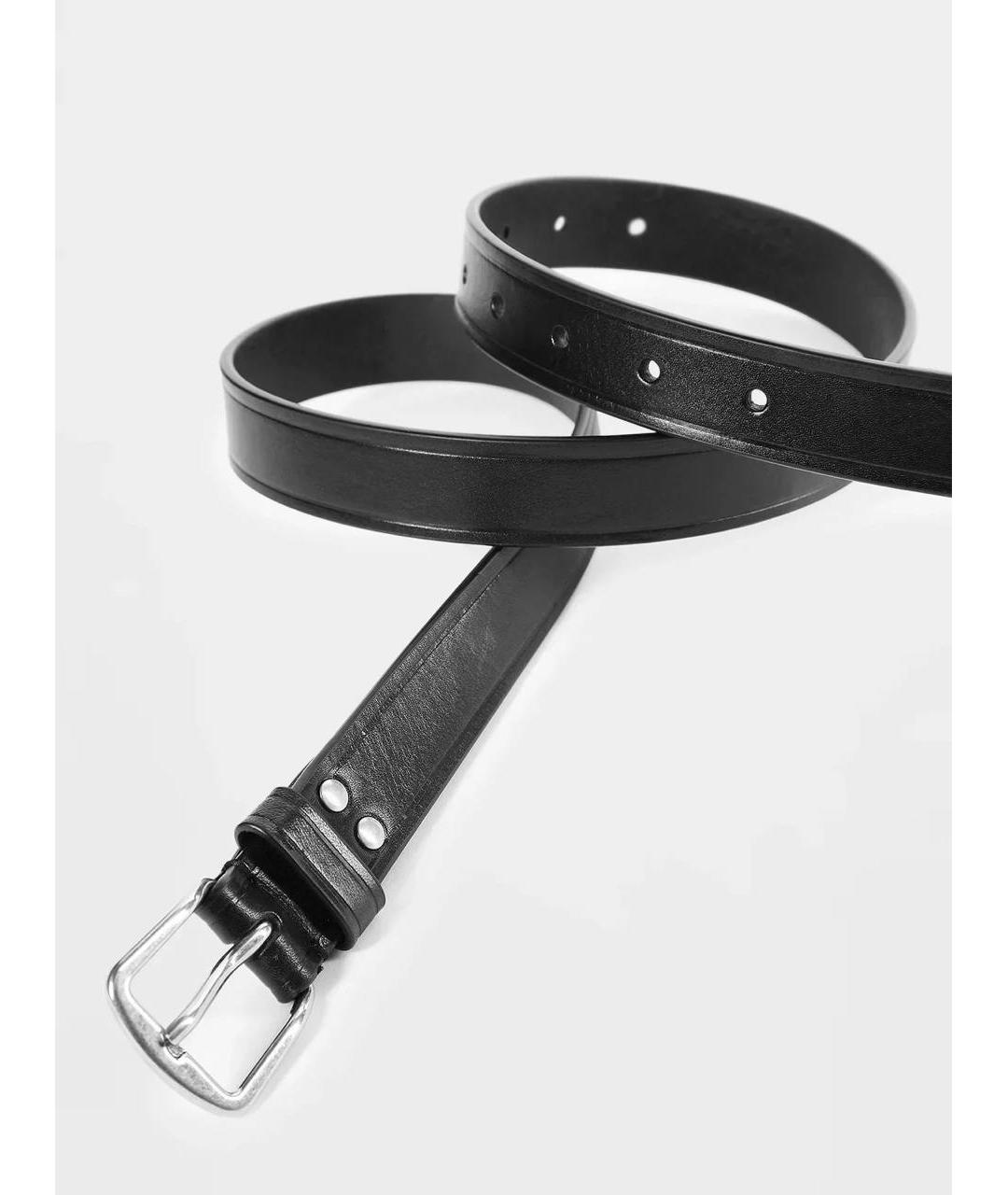 ANN DEMEULEMEESTER Черный кожаный ремень, фото 7