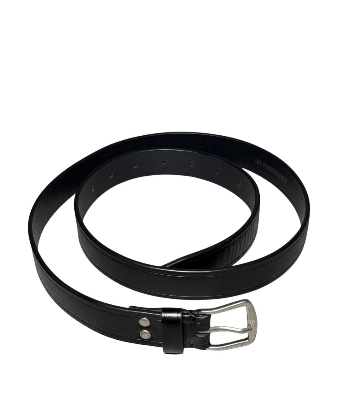 ANN DEMEULEMEESTER Черный кожаный ремень, фото 1