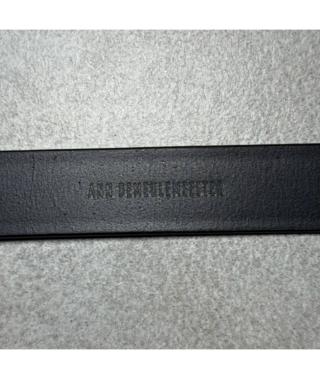 ANN DEMEULEMEESTER Черный кожаный ремень, фото 9