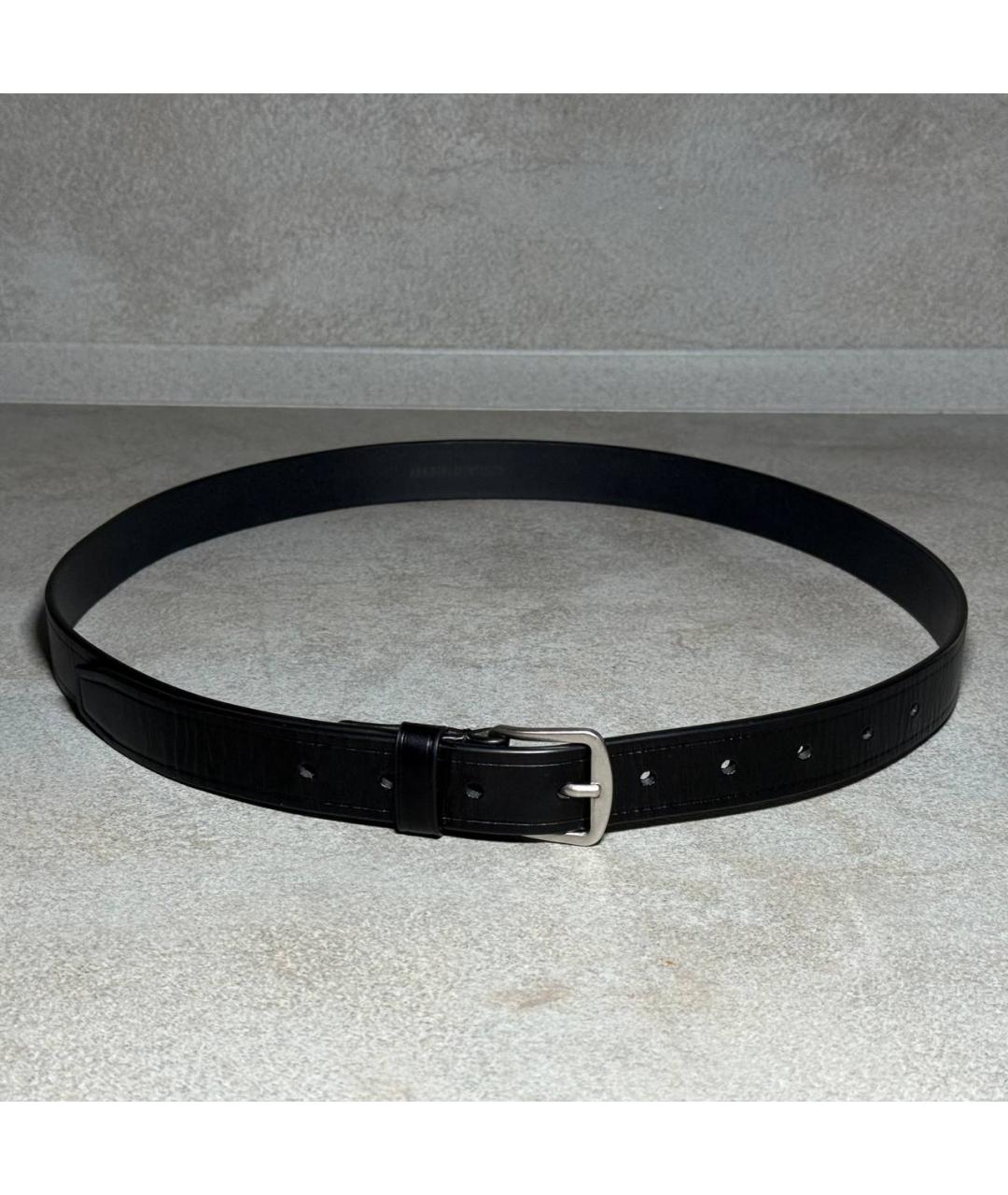 ANN DEMEULEMEESTER Черный кожаный ремень, фото 5