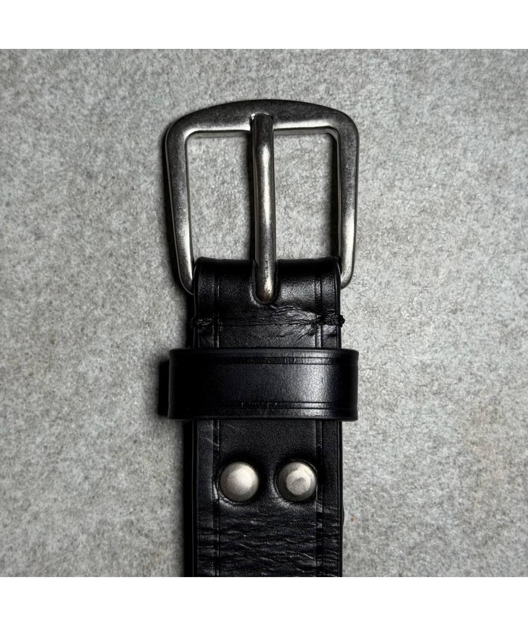 ANN DEMEULEMEESTER Черный кожаный ремень, фото 6